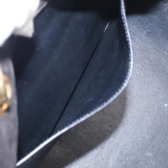 CHANEL Matelasse Chain Hand Bag Lamb Skin Black Gold CC Auth - Picture 14 of 16